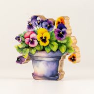 Plantas decorativas de madera – Mini pensamiento