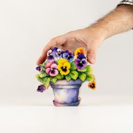 Plantas decorativas de madera – Mini pensamiento