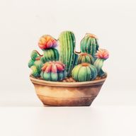 Plantas decorativas de madera – Mini jardín de cactus