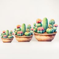 Plantas decorativas de madera – Mini jardín de cactus