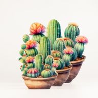 Plantas de madera para el hogar - Jardín de cactus mediano