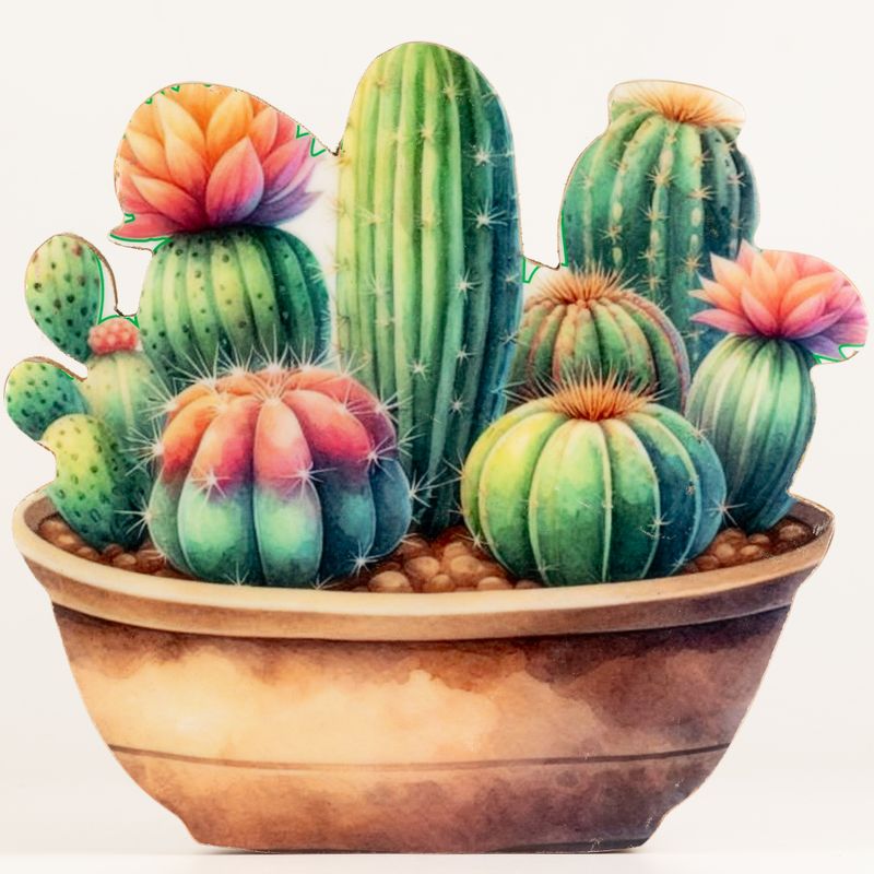 Plantas de madera para el hogar - Jardín de cactus grande