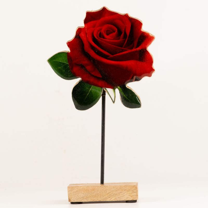 Plantas de madera para el hogar - Rosa grande de tallo único