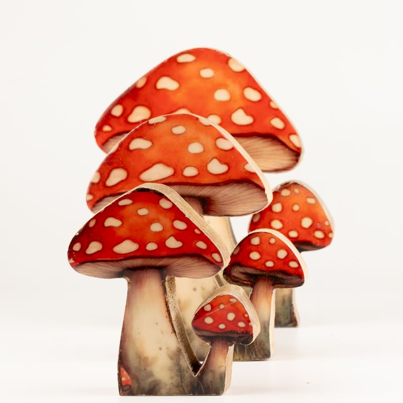 Plantas de madera – Mini seta de sombrero rojo