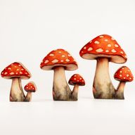 Plantas de madera – Mini seta de sombrero rojo