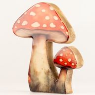 Plantas de madera para el hogar – Seta grande de sombrero rojo