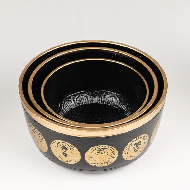 Cuencos Zodiak negros - Set de 3 - 15cm 19cm 20cm