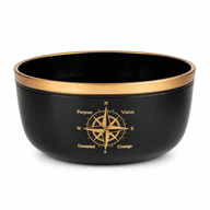 TRUE NORTH - Set de cuenco tibetano negro - 15x7,5 cm