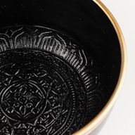 TRUE NORTH - Set de cuenco tibetano negro - 15x7,5 cm