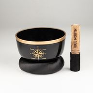 TRUE NORTH - Set de cuenco tibetano negro - 15x7,5 cm