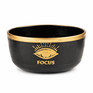 FOCUS - Set de cuenco tibetano negro - 15x7.5cm