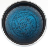 Cuenco tibetano gigante - Azul empolvado - 32x15cm - Diseño 1