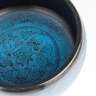 Cuenco tibetano gigante - Azul empolvado - 32x15cm - Diseño 1