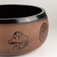 Cuenco tibetano grande - Ciruela - 32x15cm - Diseño 2