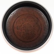 Cuenco tibetano grande - Ciruela - 32x15cm - Diseño 2