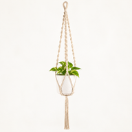 Colgador de macramé sencillo para macetas - Natural