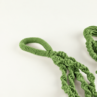 Colgador de macramé sencillo para macetas - Verde
