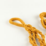 Colgador de macramé sencillo para macetas - Mostaza
