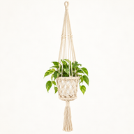 Colgador de macramé para macetas - Natural