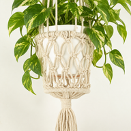 Colgador de macramé para macetas - Natural