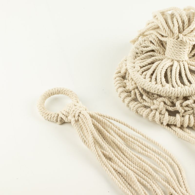 Colgador de macramé para macetas - Natural