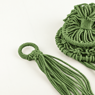 Colgador de macramé para macetas - Verde