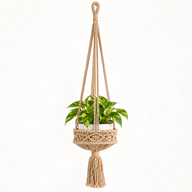 Macetero colgante de macramé grande – Camal