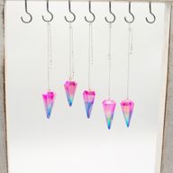 Péndulo de seis caras - Cristal Aurora rosa y azul