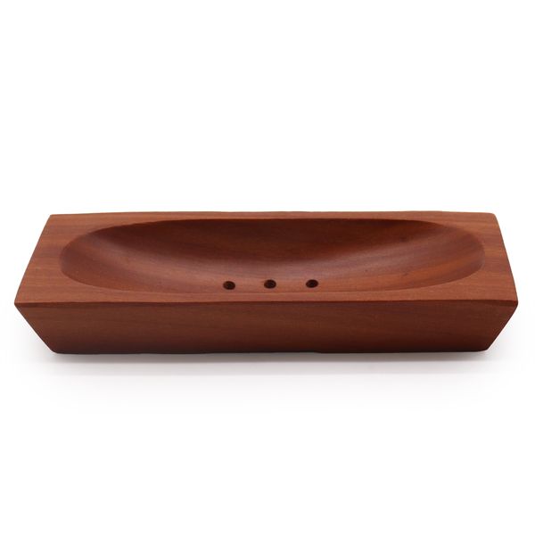 Jabonera clásica de caoba - Rectangular