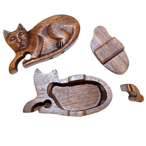 Caja mágica de Bali - Gato