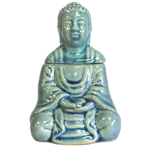 Quemador aceite Buda Sentado - Azul