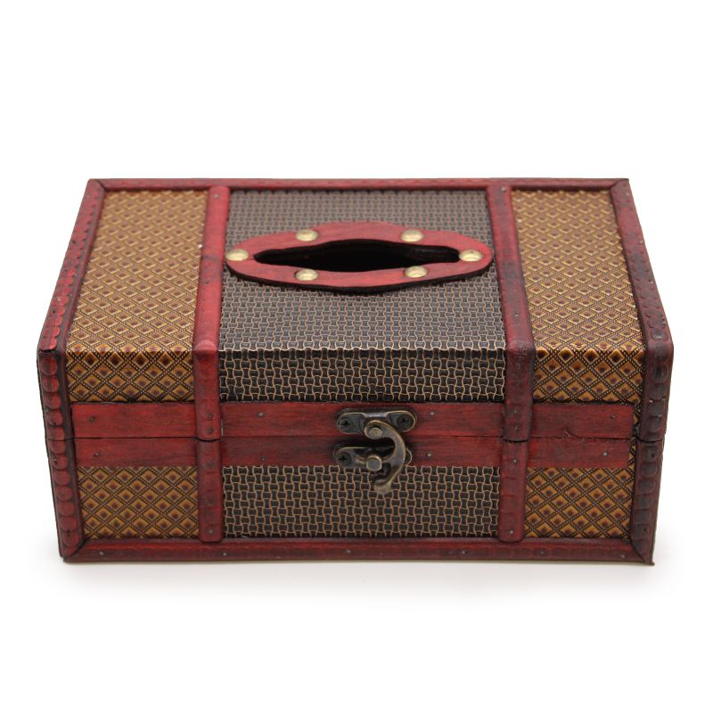 Caja de Pañuelos Grande Estilo Baúl