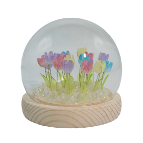 Cúpula de Jardín Floral Luminosa - 20 tulipanes multicolor - LED USB