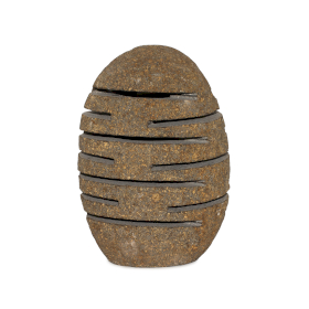 Porta Velas  de Piedra de río Natural - Piedra vertical Tallada (10 x 13 x 22 cm)