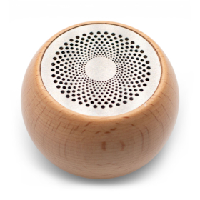 Mini Altavoz de madera con efecto Mandela