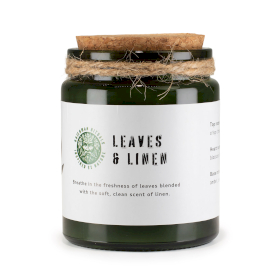 Vela de Soja Woodwick - Hojas y Lino