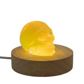 3x Base LED USB Redonda de Madera de 8 cm - Frío/Cálido/Luz diurna