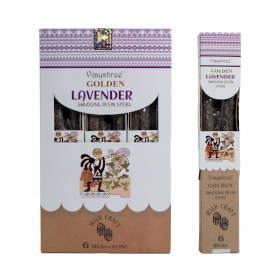 12x Varillas de Resina de lavanda dorada  (30 g, paquete de 6)