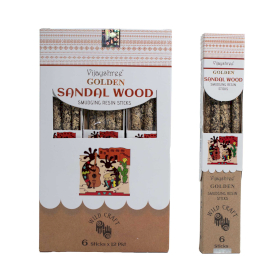 12x Varillas de Resina de sándalo dorado  (30 g, paquete de 6)