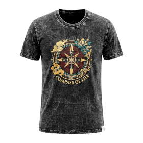 Camiseta Nomad Sari Pequeña - Brújula de la Vida - Carbón