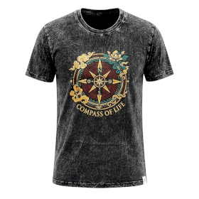 Camiseta Nomad Sari Mediana - Brújula de la Vida - Carbón