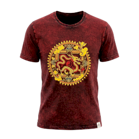 Camiseta Nomad Sari Pequeña - Mandala Dragón - Granate