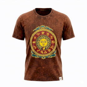 Camiseta Nomad Sari Pequeña - Sol y Zodiaco - Marrón