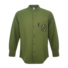 M - Camisa Kathmandu Nomad Sari - Verde Bosque
