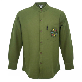 XL - Camisa Kathmandu Nomad Sari - Verde Bosque
