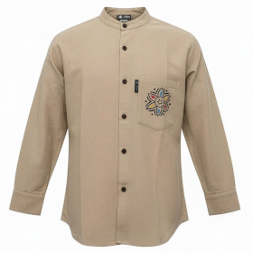 XL - Camisa Kathmandu Nomad Sari - Piedra