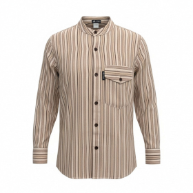 M - Camisa Grandad Nomad Sari - Marrón Beige