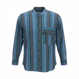 M - Camisa Grandad Nomad Sari - Turquesa