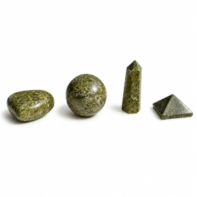 12x Piedras preciosas variadas - Epidota