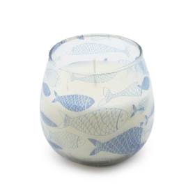 4x Velas en frasco de vidrio -Peces - Pequeño
